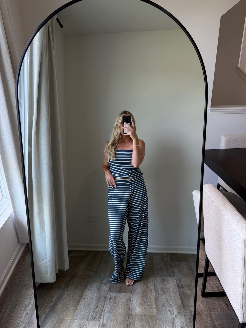One arrival striped matching set
